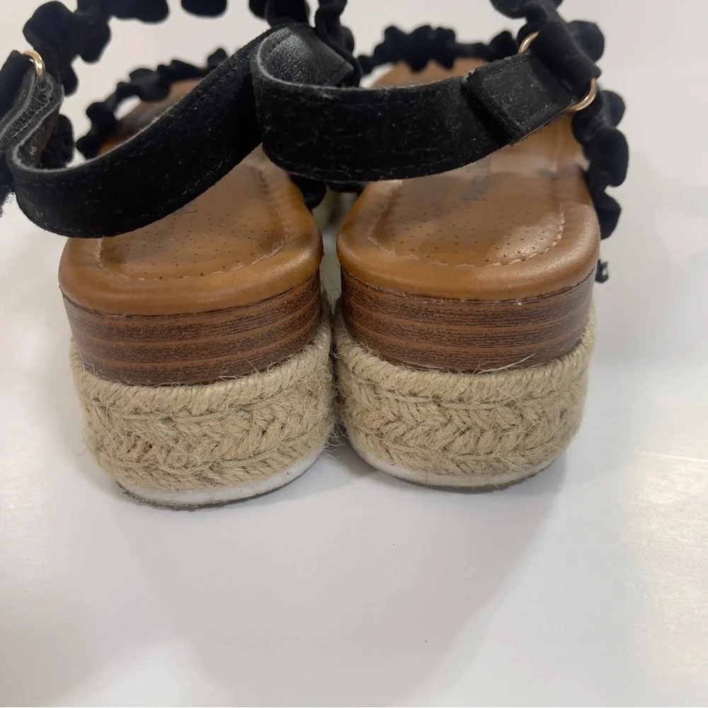 Pierre Dumas Women's Magic-9 Platform Black Espadrille Sandals 5.5